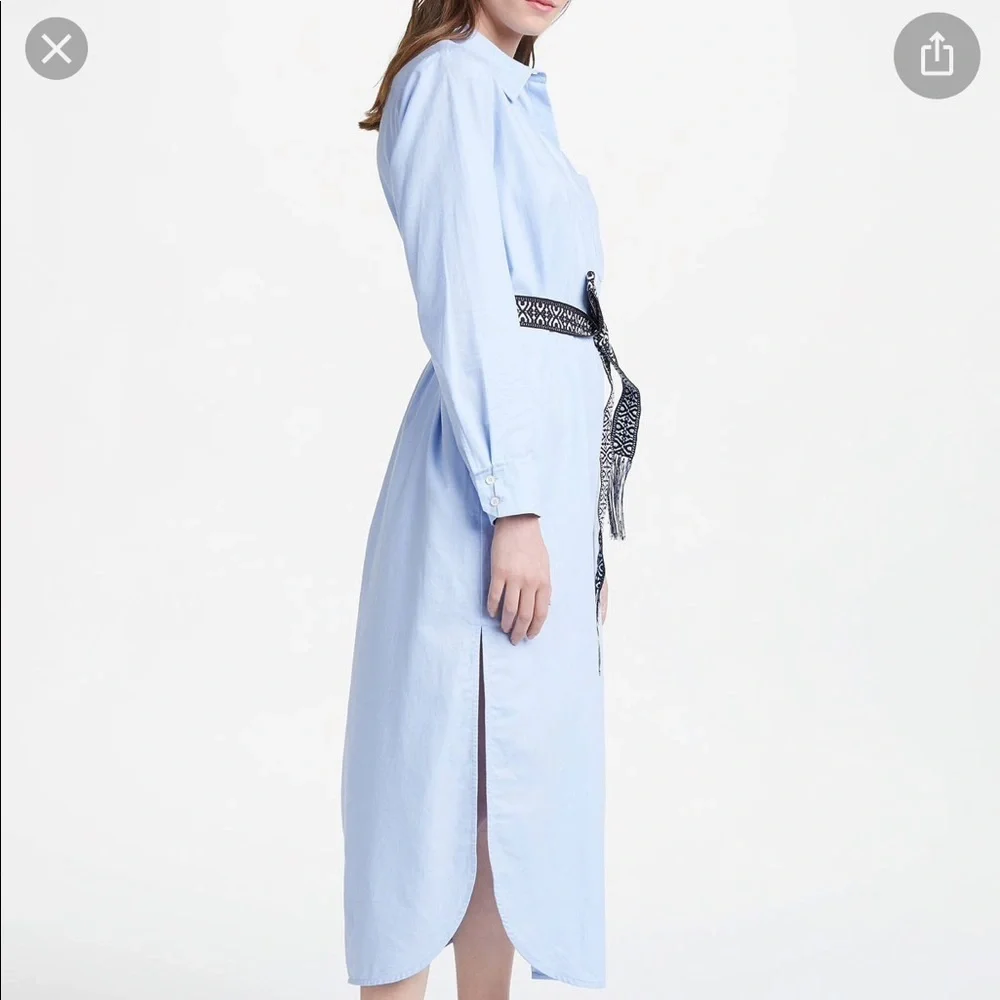 Beautiful Long Sleeve Shirt Dress - Picture 3 of 4